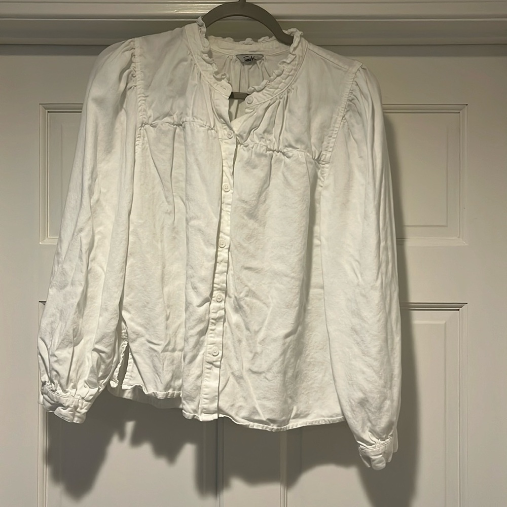 Rails Button-Down Blouse With Ruffles - image 1